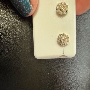 925 sterling silver moissanite earrings .5 carat